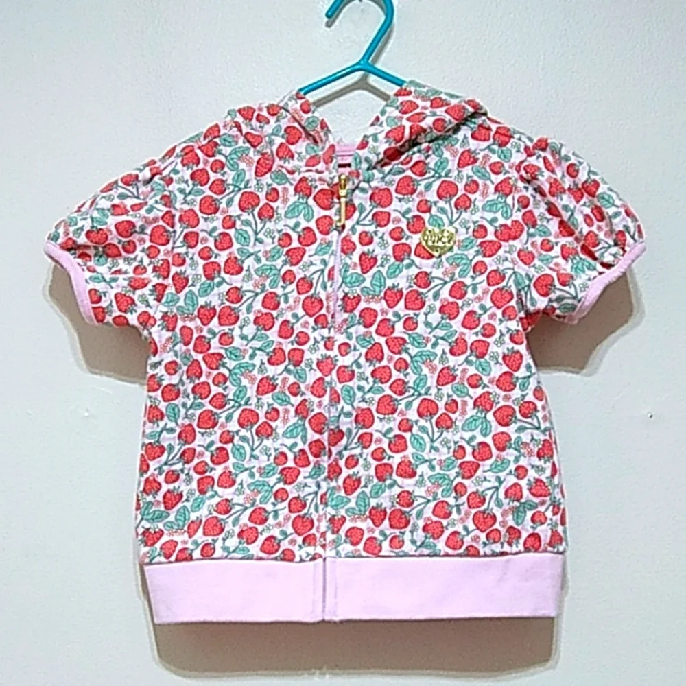 Juicy Couture Little Girl's 2-Piece Strawberry Print Hoodie Short Set